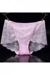 LULER Culotte sexy à taille haute en dentelle Culotte pour femme Culotte Culotte adolescente Lingerie, Rose, M
