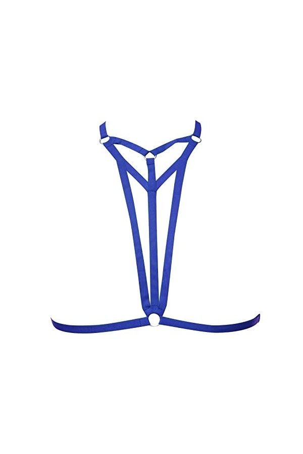 LIBELLEFLY Soutien-gorge sexy à lacets pour femme avec découpe noire réglable, soutien-gorge à bande élastique, lingerie sexy