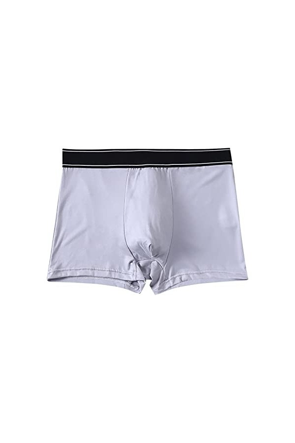 Sous-vêtements pour homme - Boxer rétro - Respirant - En soie glacée - Sexy - Sous-vêtements imprimés - Lingerie sexy - Pour 
