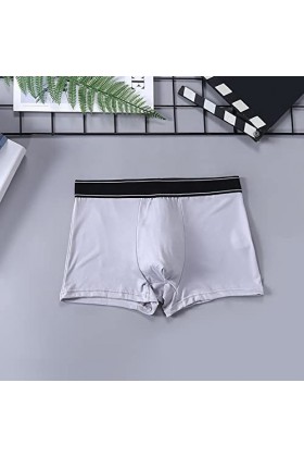 Sous-vêtements pour homme - Boxer rétro - Respirant - En soie glacée - Sexy - Sous-vêtements imprimés - Lingerie sexy - Pour 