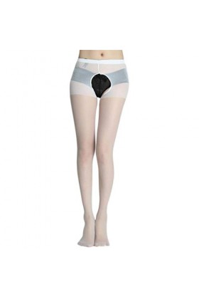 FYBOC Collants Sexy Entrejambe Ouvert Bas Tout-En-Un Femmes Souples Mode éRotique Transparent éLastiques