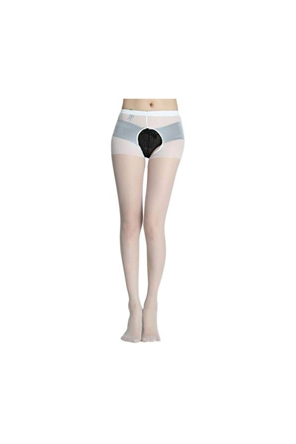 FYBOC Collants Sexy Entrejambe Ouvert Bas Tout-En-Un Femmes Souples Mode éRotique Transparent éLastiques