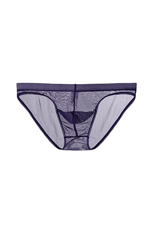Gefomuofe Sous-vêtement gay pour homme - En dentelle transparente - String en maille - Respirant - Lingerie - Sous-vêtements 