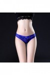 Culotte sexy en dentelle ajourée au crochet pour femme - Grande taille, bleu, taille unique