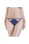 Culotte sexy en dentelle ajourée pour femme - String en G - 2 ans, bleu, taille unique