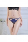 Culotte sexy en dentelle ajourée pour femme - String en G - 2 ans, bleu, taille unique