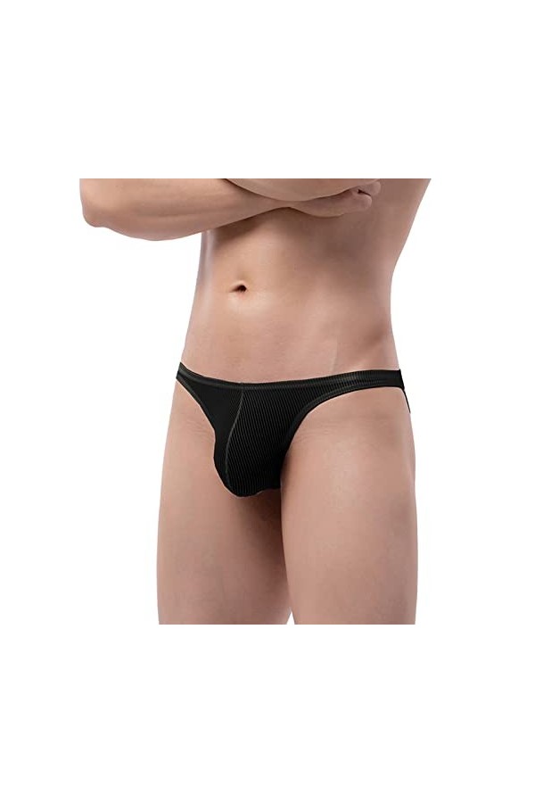 2023 Populaire Y26K Élégant Hommes Solide Couleur Sexy Respirant Taille Basse Tricoté Maille String String Briefs Peignoirs H