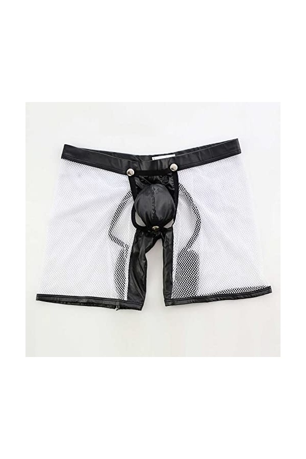 2023 Nouveau - Culotte sexy pour homme - Culotte sexy pour garçon 12, blanc, XL