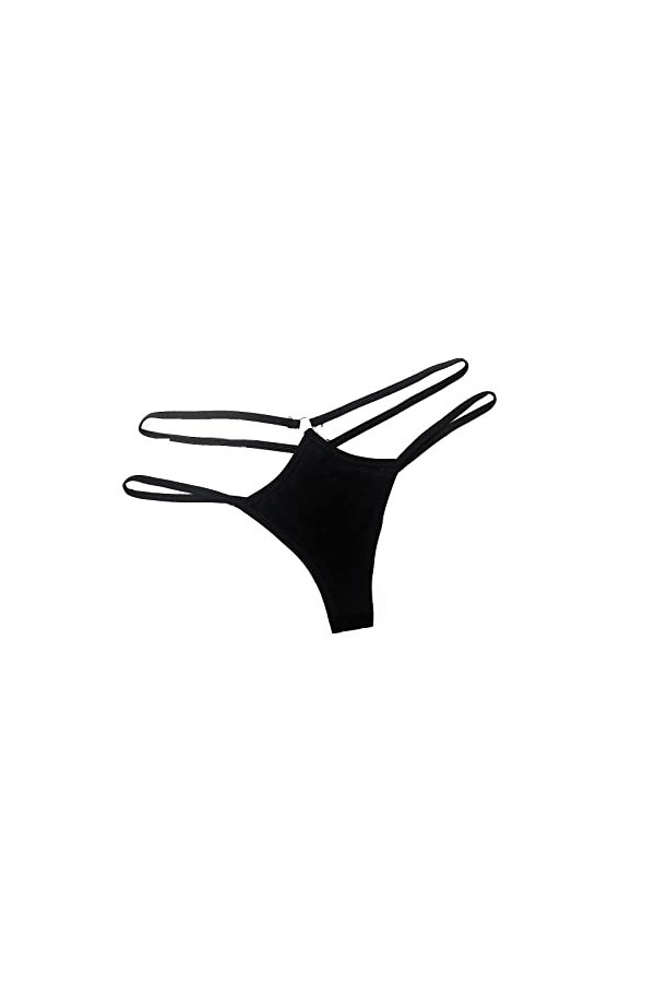 Solike Femme String Ficelle Sexy Lingerie Culotte Ouvert Entrejambe Tanga sous-vêtements Dentelle