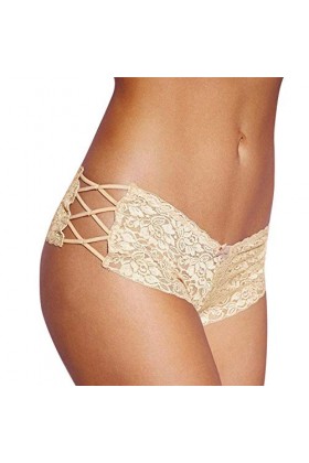 PANPANY Culottes pour Femme Multipack Sexy Taille Basse sous Vetements Dentelle Panties Confortables Soutien-Gorge Femme Mult