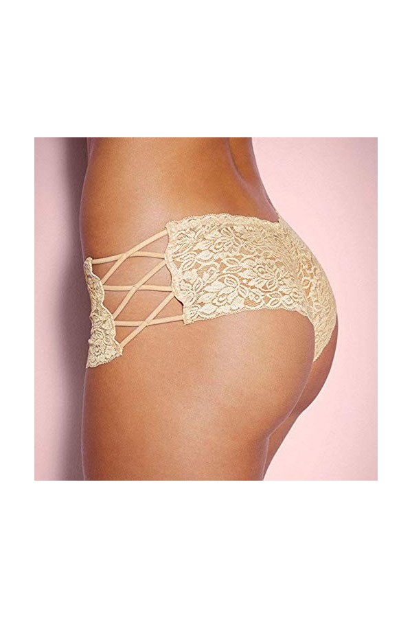 PANPANY Culottes pour Femme Multipack Sexy Taille Basse sous Vetements Dentelle Panties Confortables Soutien-Gorge Femme Mult