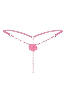 Jiabing Femmes Thong Lady Thong Sexy Dames G-String Briefs Dentelle Pantalons sous-vêtements Culottes Lingerie Marque Pink, 