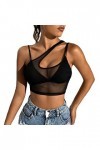 Lingerie Sexy pour Femme Hauts décontractés sans Manches pour Femmes Voir à Travers la Chemise Transparente pour Femmes en Ma