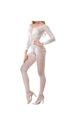 Qixiu Femmes Une Sexy/Taille du Corps Bas Lingerie sous-vêtements Combi Sexe White, One Size 