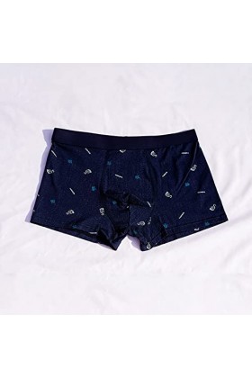 Sous-vêtement en coton pour homme - Avec impression - Boxer basse taille - Doux et respirant - Séchage rapide - Stretch - Cou