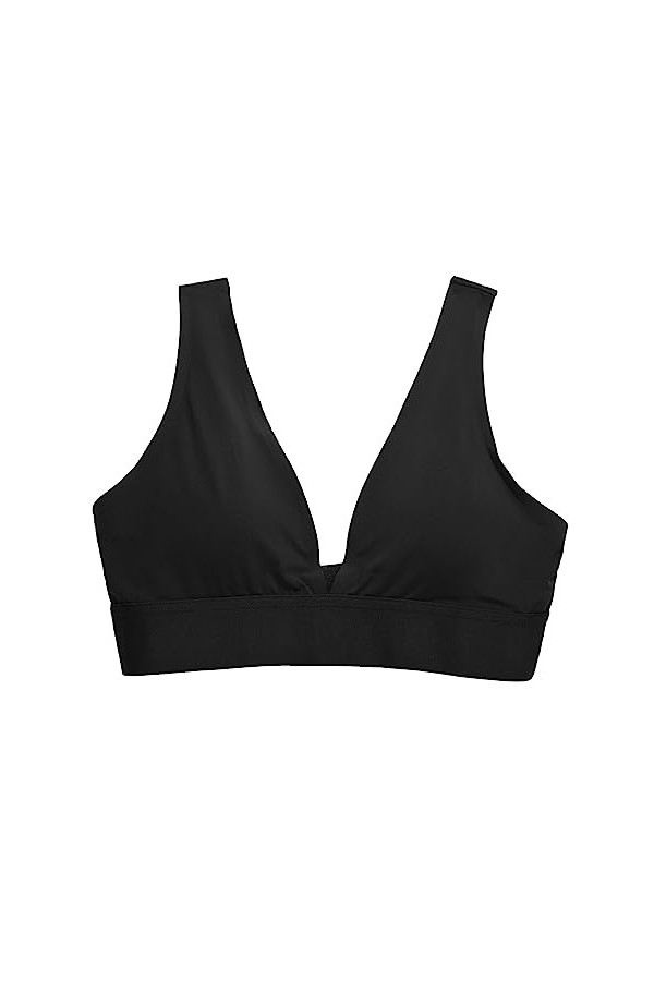 Soutien-gorge de course pour femme - Confortable - Sexy - Beau dos - Sexy - Sans peur - V profond - Sans anneau en acier, Noi