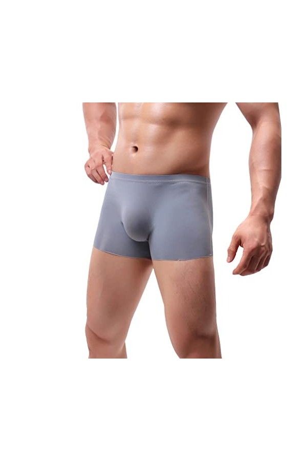 Boxer de sport Trunks Short pour homme Noir Élastique Sous-vêtements de sport pour homme Coupe étroite Stretch Short rétro Sh