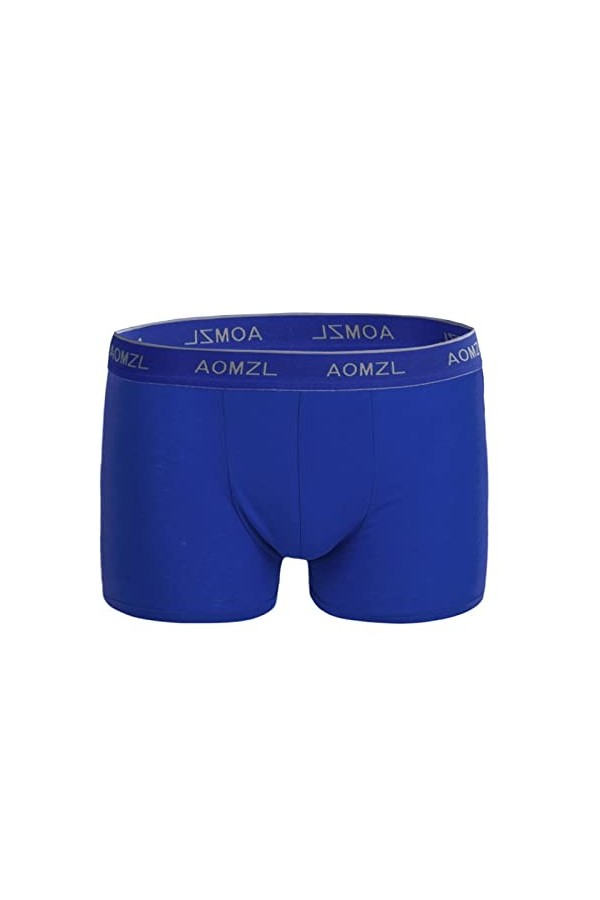Beokeuioe Sous-vêtements avec lettre imprimée - Boxer basique - Pour homme - Respirant, b bleu, L