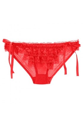 Générique Bustier Dentelle Transparente Culotte Taille Basse en Maille pour Femme Body Latex Sexuel