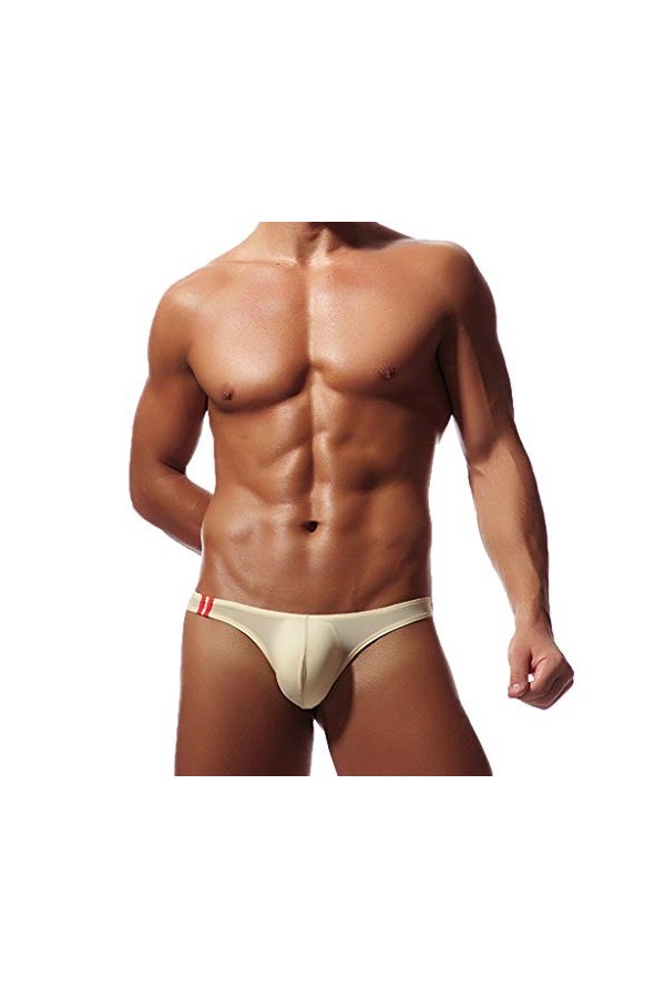 Junhasgood Sexy Hot Chaude Culotte Cuir Imitation Cuir Mens Thong Sexy Seamless Butt T Pantalon Hommes String String Homme