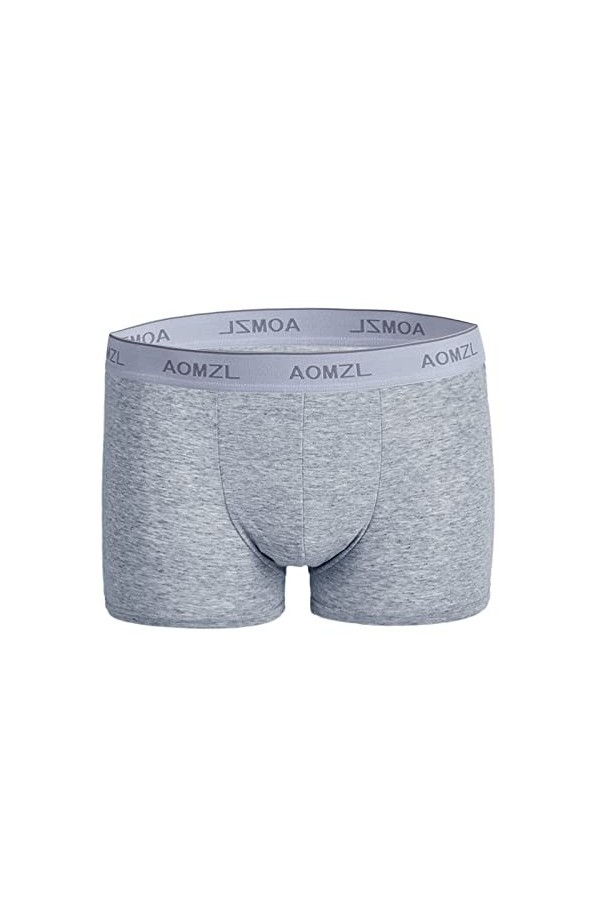 Beokeuioe Sous-vêtements avec lettre imprimée - Boxer basique - Pour homme - Respirant, b gris, XXXL