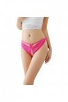 String fin en dentelle ajourée - Sous-vêtements - Culotte sexy - Push up - Soutien-gorge sans bretelles pour femme - 34a, ros