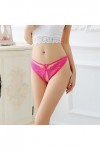 String fin en dentelle ajourée - Sous-vêtements - Culotte sexy - Push up - Soutien-gorge sans bretelles pour femme - 34a, ros
