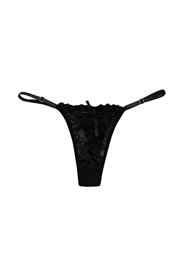 Crotch Taille Basse Sous-vêtements Dentelle Femme Culotte Sexy Sous-vêtements Ouvert Lingerie Sexy Soie, Z2 - Noir., Taille u