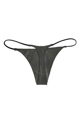 Lazzboy Femme Slips Culottes Strings Sexy Tanga Gris M