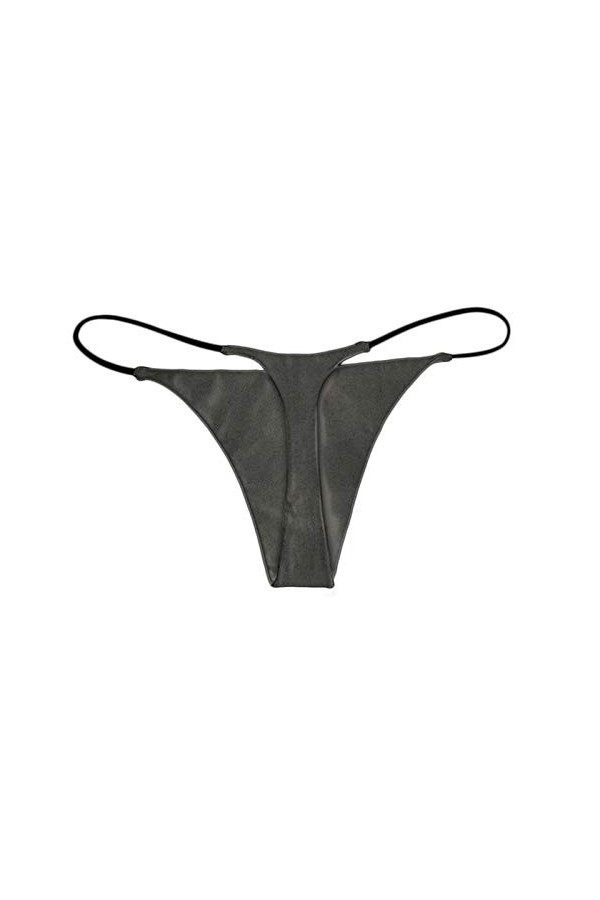 Lazzboy Femme Slips Culottes Strings Sexy Tanga Gris M