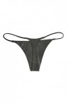 Lazzboy Femme Slips Culottes Strings Sexy Tanga Gris M