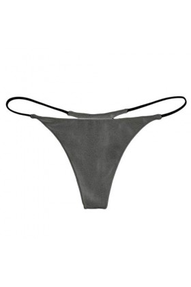 Lazzboy Femme Slips Culottes Strings Sexy Tanga Gris M