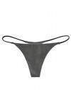 Lazzboy Femme Slips Culottes Strings Sexy Tanga Gris M