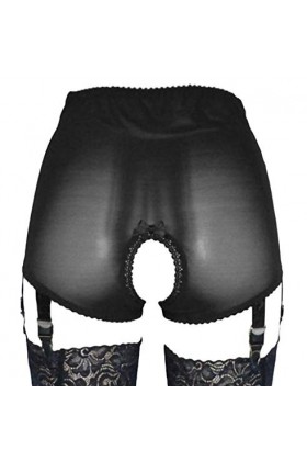 MEIHAOWEI Porte Jarretelles pour Femmes avec Bretelles à 6 Bretelles Devant Devant Ouvert pour Bas en Lingerie