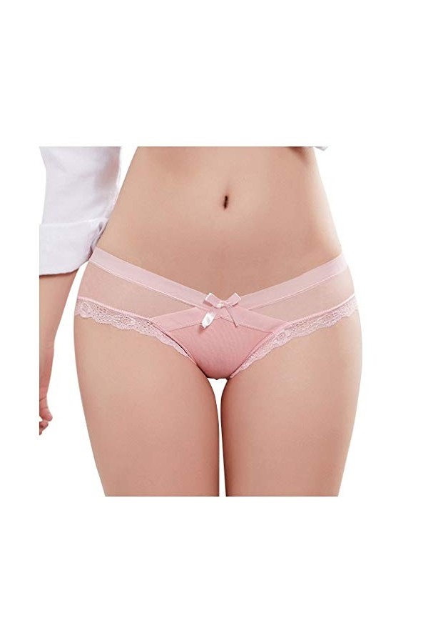 Générique Culotte en Dentelle Sexy String G-String Brief Underpant Femmes Lingerie M-XXL Sexy Corset Pink, XL 