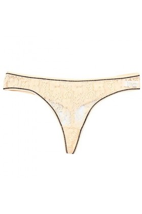 Waist Interest sous-vêtements creusés Bas Coton Entrejambe pour Femmes Lingeries Transparente Ouverte Beige, L 