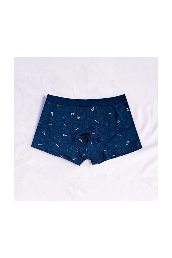 Beokeuioe Low Rise Boxer en coton élastique pour homme, Bleu A1., XXXL