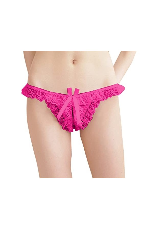 Femmes Sexy Dentelle Slips évider Culotte Crochet à Lacets Culotte Tongs G String Lingerie sous-vêtements Ensemble Enfant Fil