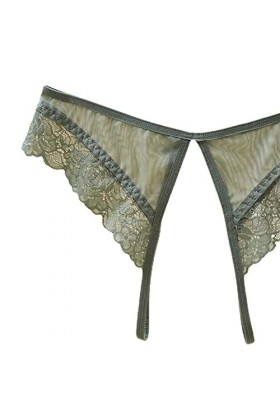 Jiabing Dentelle Respirante Sexy en Dentelle pour Femmes évider et soulever Les Fesses Pure Brief Culotte Menstruelle Nuit Ab