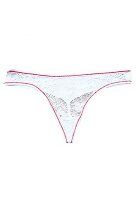 Waist Interest sous-vêtements creusés Bas Coton Entrejambe pour Femmes Lingeries Transparente Ouverte White, XL 