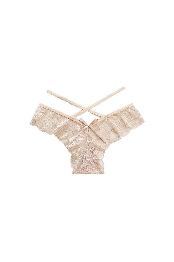 Femmes Sexy String Croix Dentelle Évider Respirant Sexy Dames Culottes Transparente G-Strings Culotte réglable à Culotte