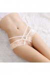 Femmes Sexy String Croix Dentelle Évider Respirant Sexy Dames Culottes Transparente G-Strings Culotte réglable à Culotte