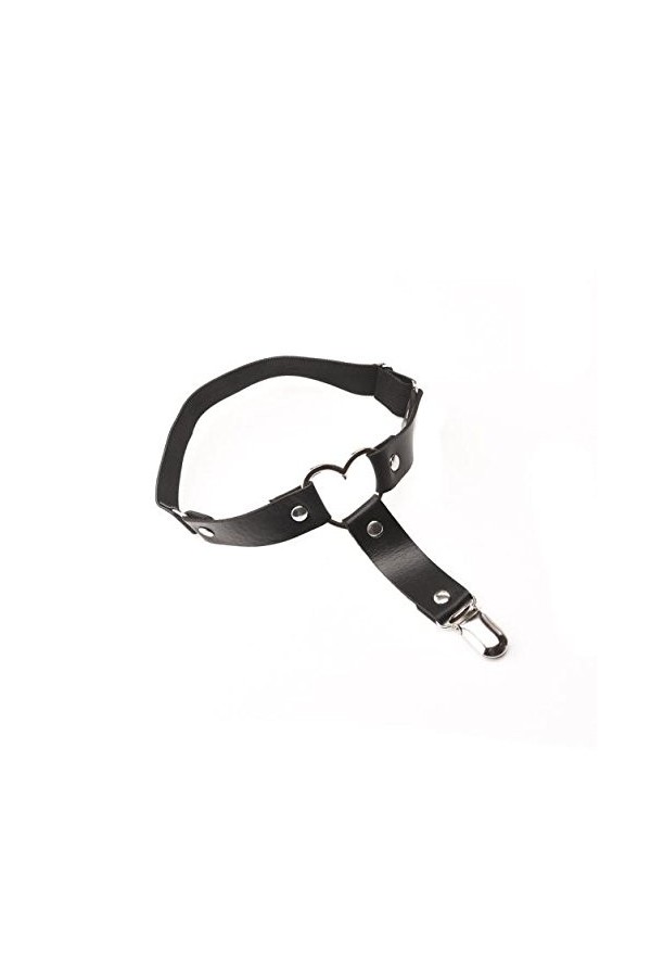 MJGkhiy Élastique coeur ceinture barbelée chaîne femme jarretière cosplay harnais de jambe sexy lingerie rouge body femme, No