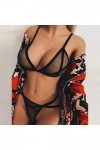CreoQIJI Lingerie sexy sexy sous la poitrine pour femme, Noir , S