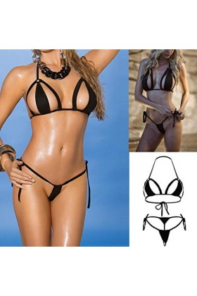 LULER Mode Femmes Sexy Sous-vêtements simples Ensemble avec G-string Sous-vêtements Corps creux Poupée Sexy Lingerie Léopard,