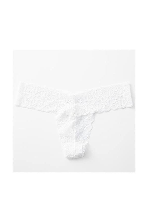 LULER Maillot de bain stretch pour femme - Avec dentelle - 5 couleurs - Confortable - Sexy - Avec bas, Blanc., M