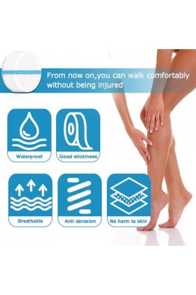 Patchs de cuisse pour les frottements - Autocollant anti-usure pour talon invisible, 12 pièces, auto-adhésif - Bandes de frot