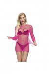Une Seule Pièce Costumes Résille sous VêTements De Nuit Femme Sexy Gorge Et Culotte Lingerie Soutien Costume Transparent Flor