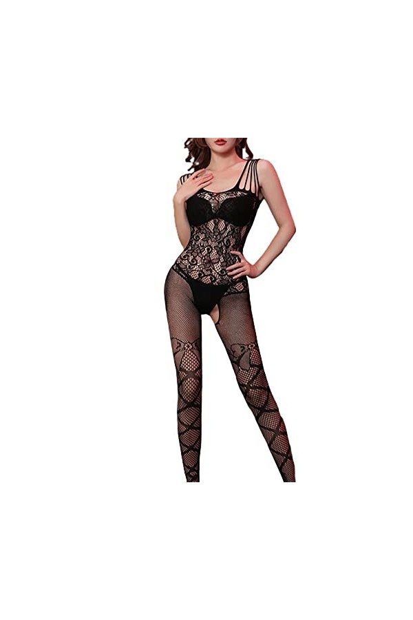 Générique Clubwear en Maille Transparente pour Femmes Lingerie Sexy Trois Points Passion Bas Serrés Tearable Sexy Net Ensembl