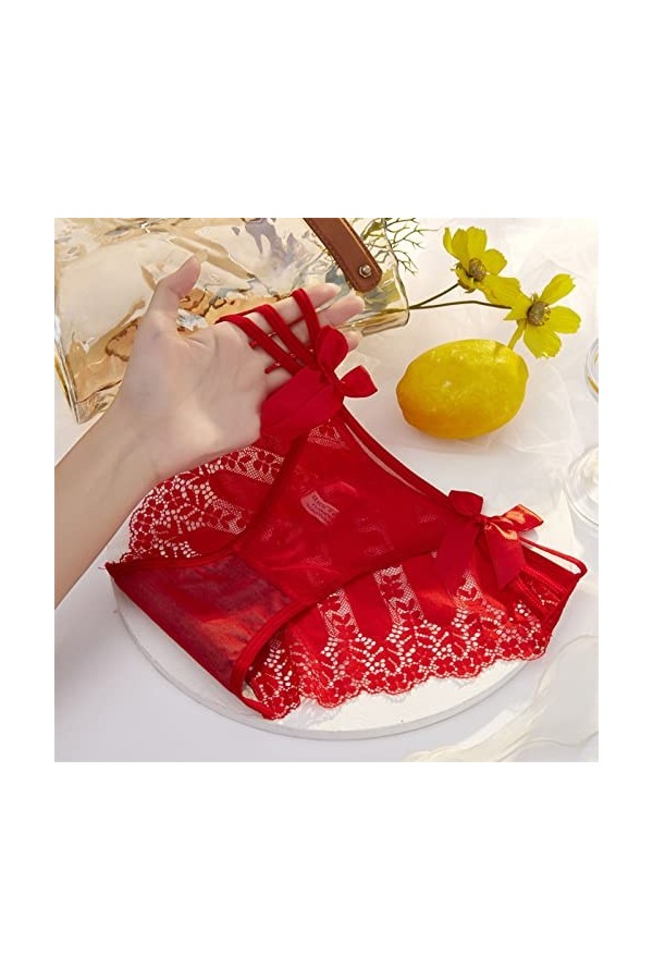 Femmes Sexy Dentelle Brodé À La Mode Culotte sous-Vêtements String Strings Lingerie Respirant Coquine Hot Ouverte Dentelle Li